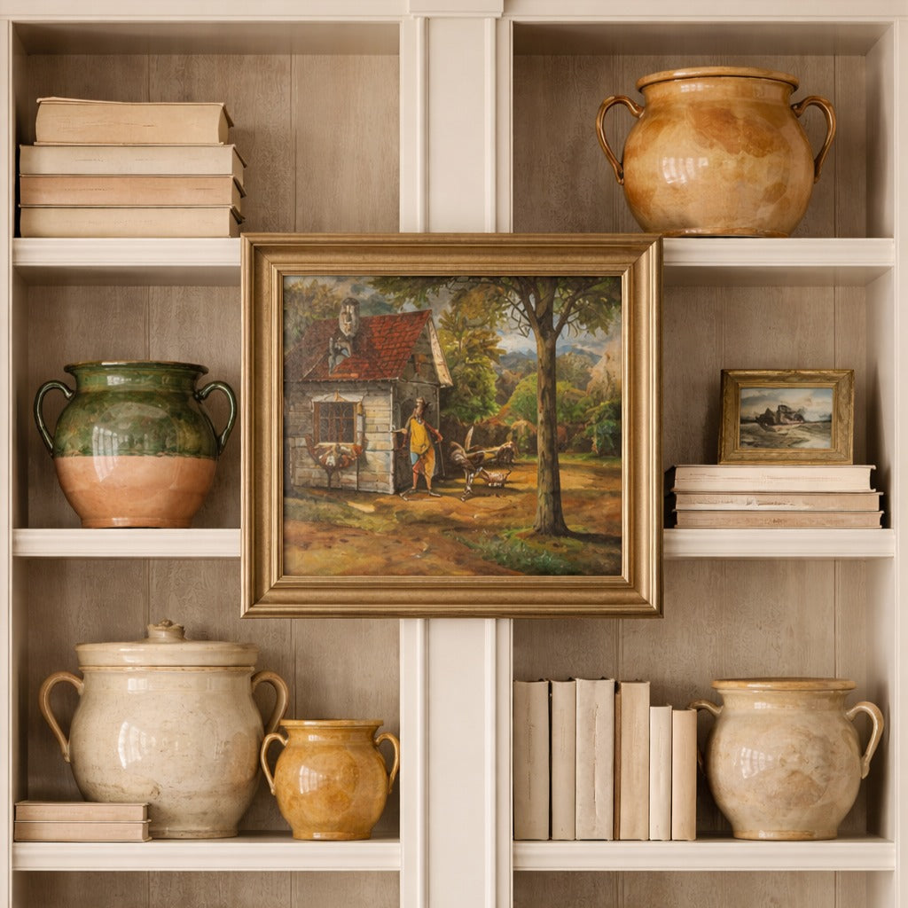 Antique French Genre Paintings