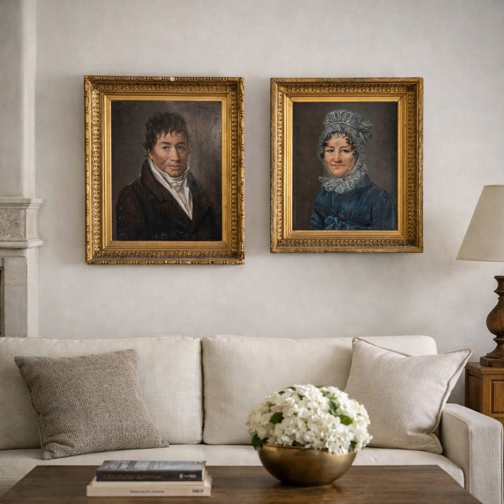 Antique French Portrait Paintings