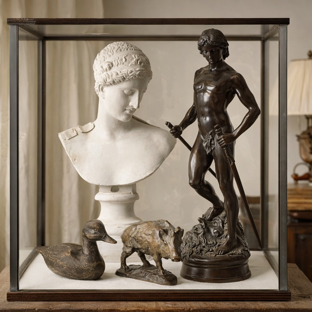 French Antique Sculpture, Bronze, Busts, Animal Sculpture