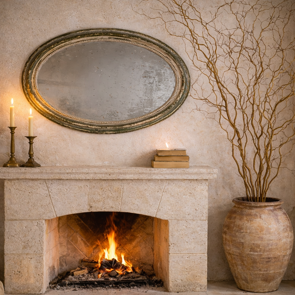 Rustic French Mirrors Oval