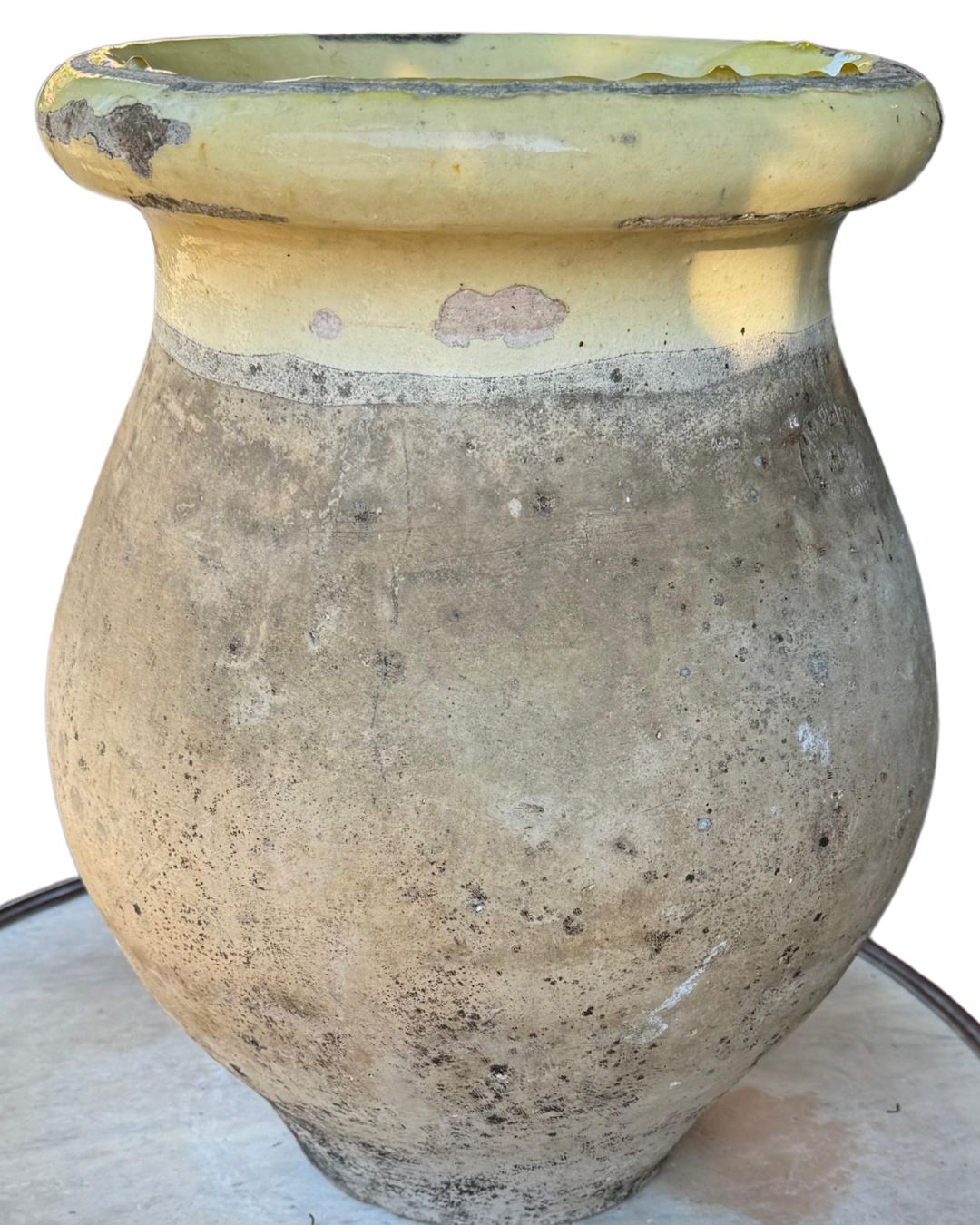 Charming vintage terracotta olive jar