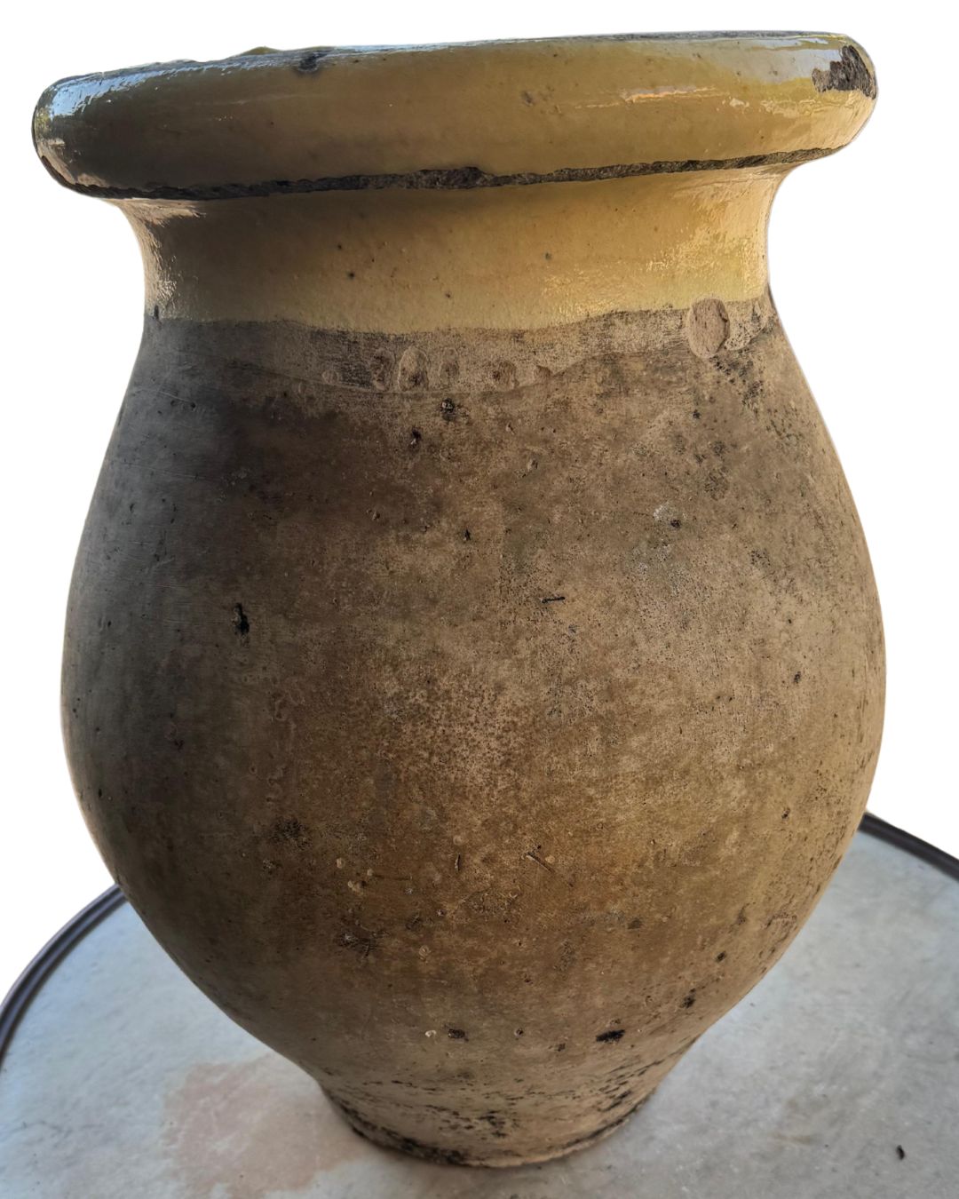 Rustic Provençal pottery storage vessel