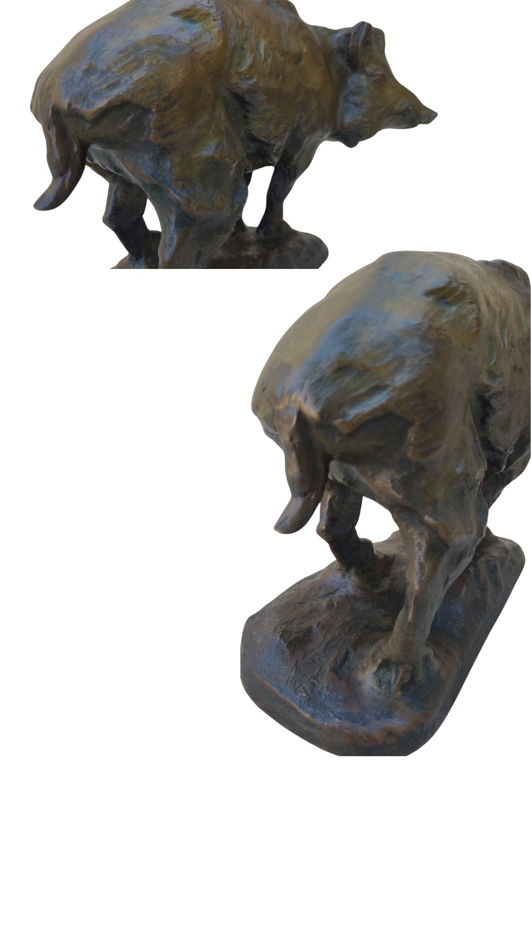 Patina-rich animalier bronze art