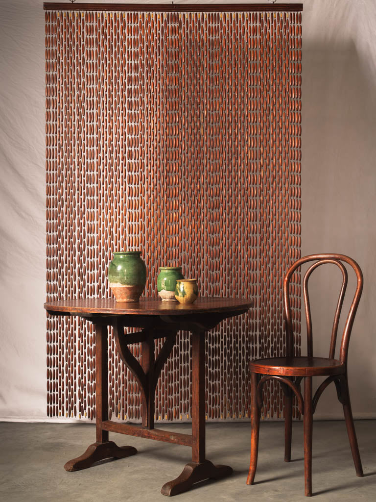 Antique boxwood beaded curtain