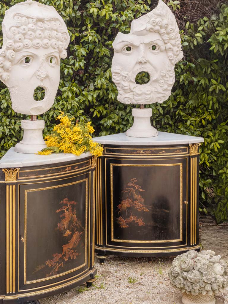 Classical era ebony French cabinets