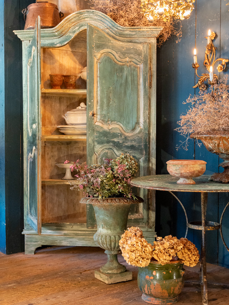 Antique French Louis XV Corner Cupboard w/ Original Paint - 77½"