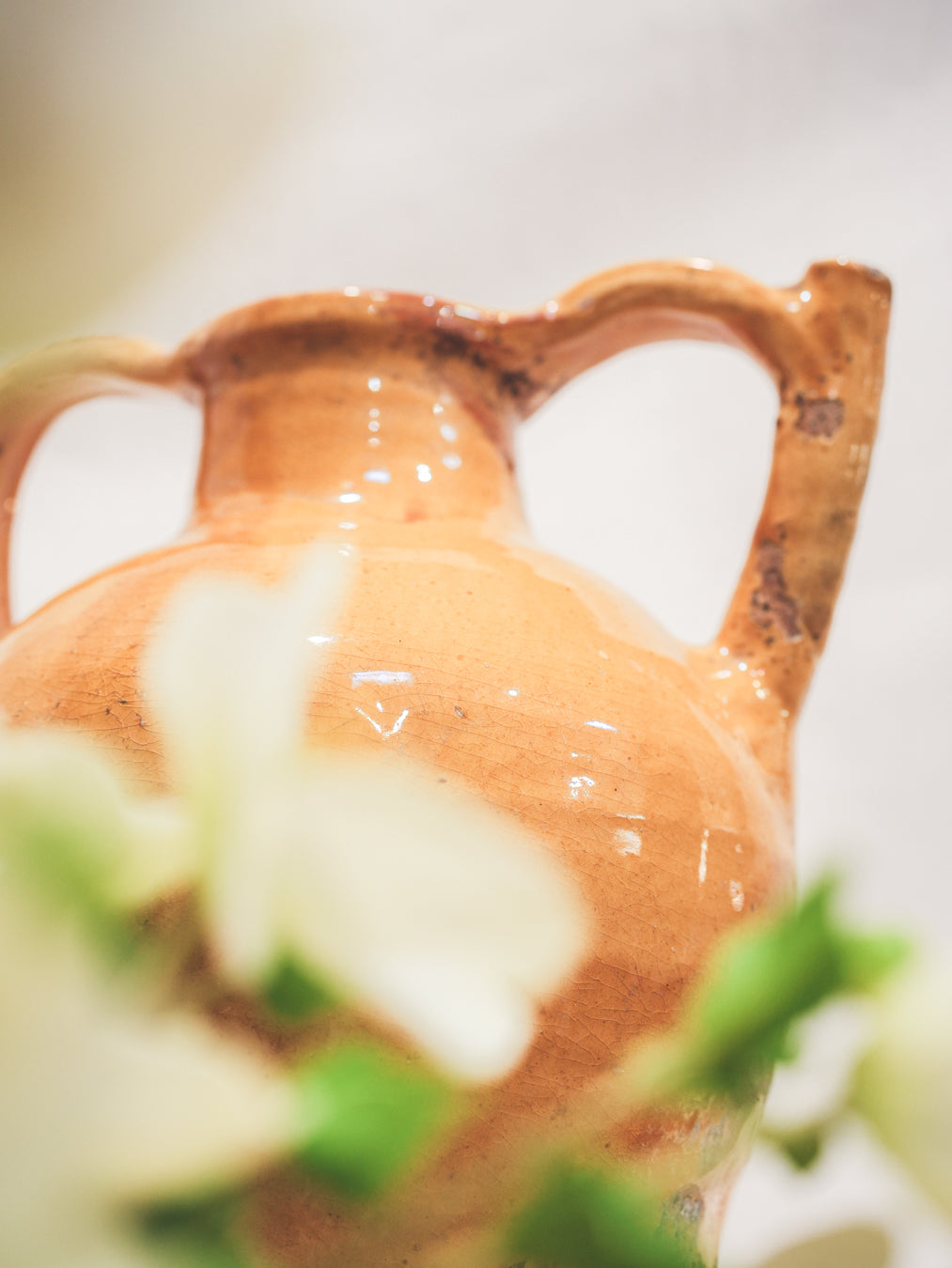 Classic rustic glazed pitcher