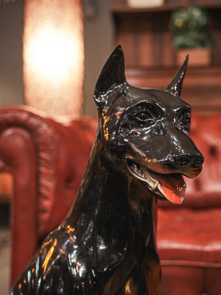 Realistic Ceramic Canine Statue