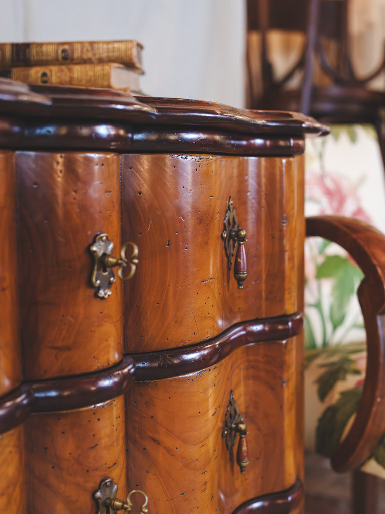 Vintage Cherrywood Chest with Parquetry