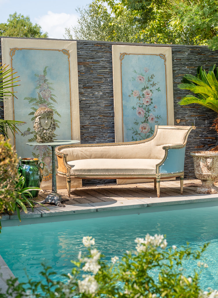 Pastel-toned floral art panels