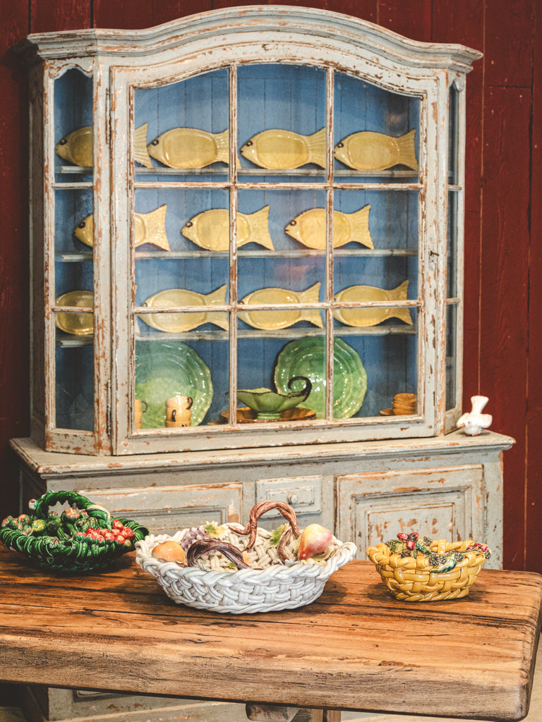Pair of Early 20th Century Dieulefit Green-Glazed Provençal Serving Plates - 13½"