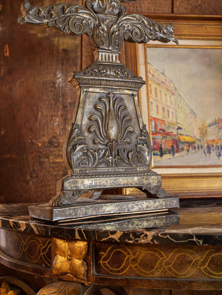 Vintage repoussé finish candelabrum