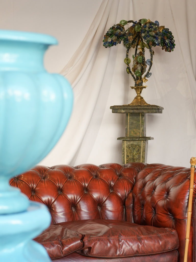 Sculptural Italian Glass Grape Cluster Table Lamp c.1920s - 21¼"