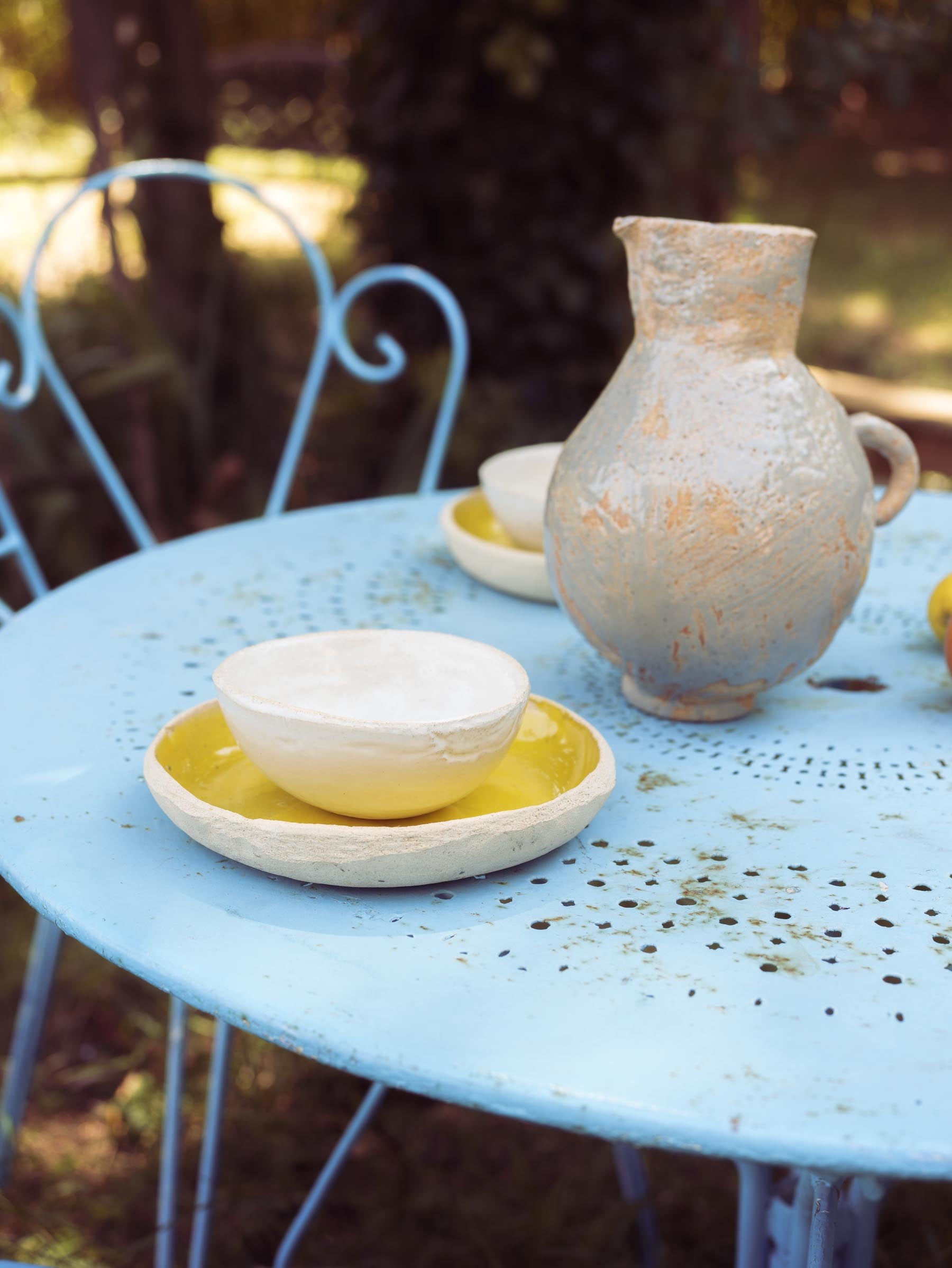 Set of Four Small Artisan Ceramic Bowls - 5½"