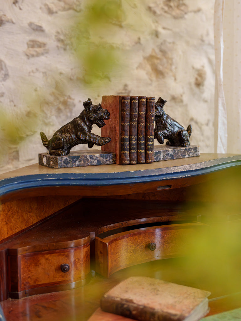 Vintage French terrier bookends