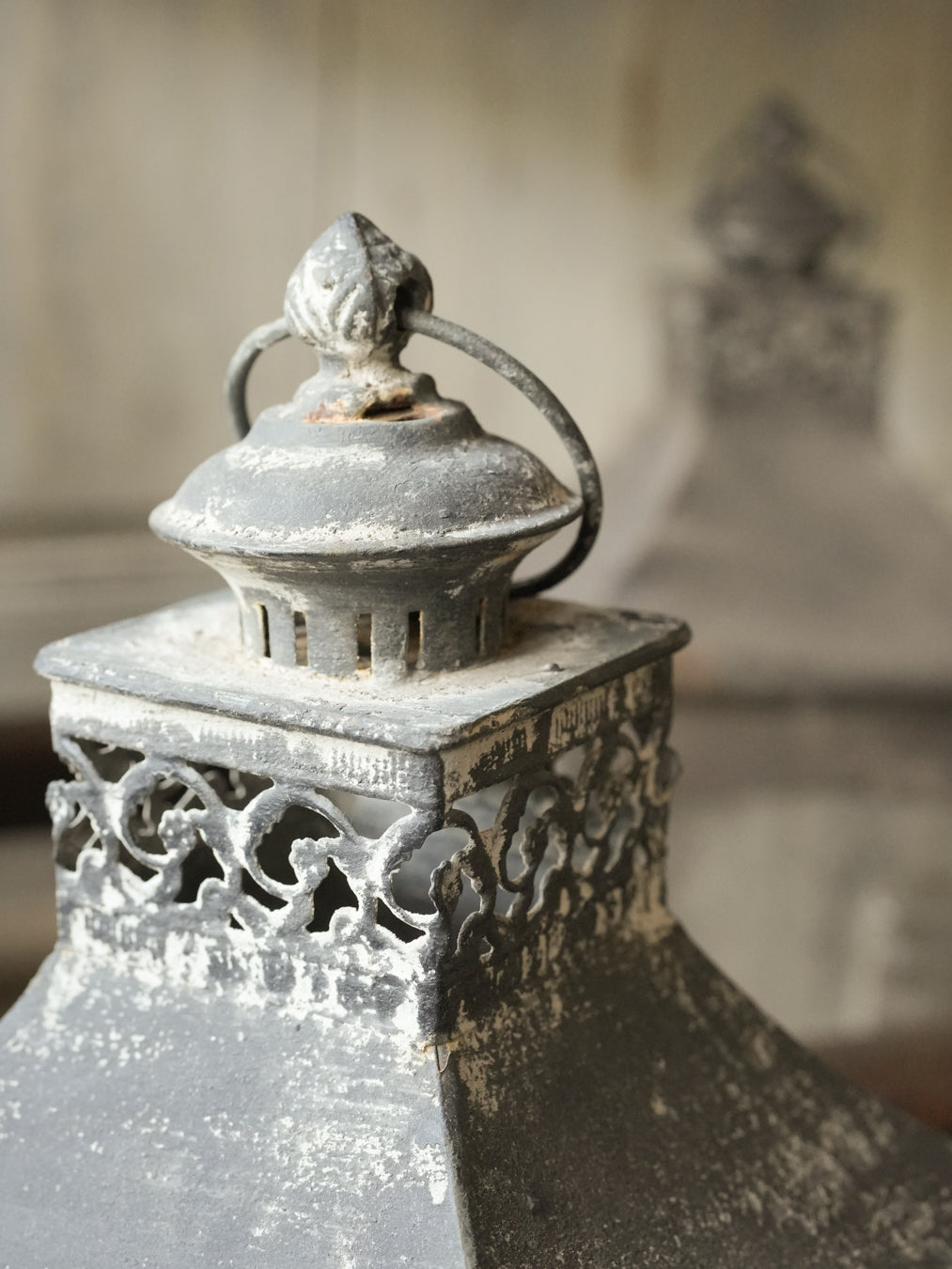 Elegant tapered roof metal lanterns