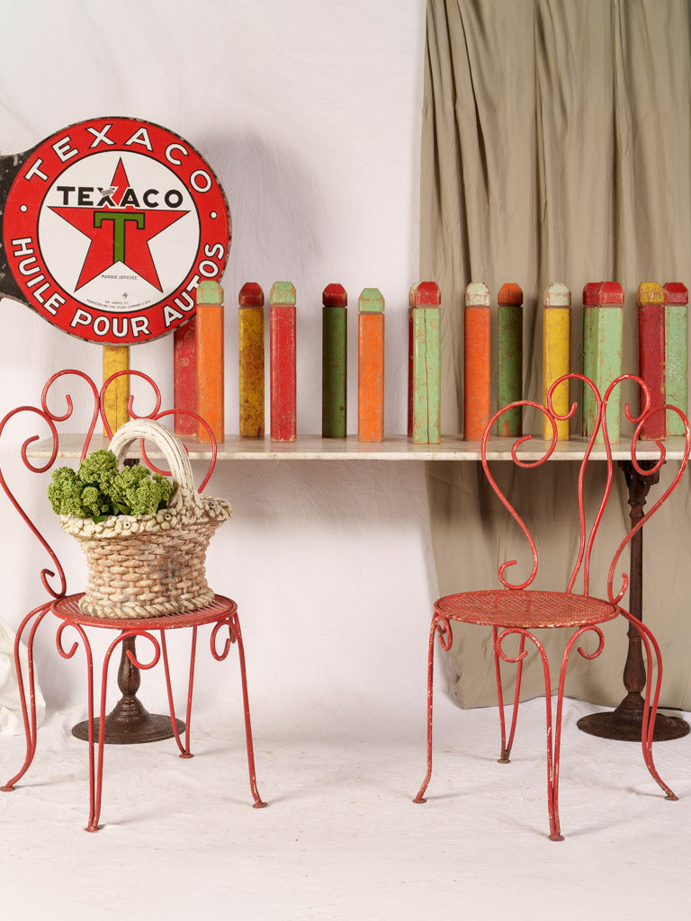 Antique cast iron bistro table