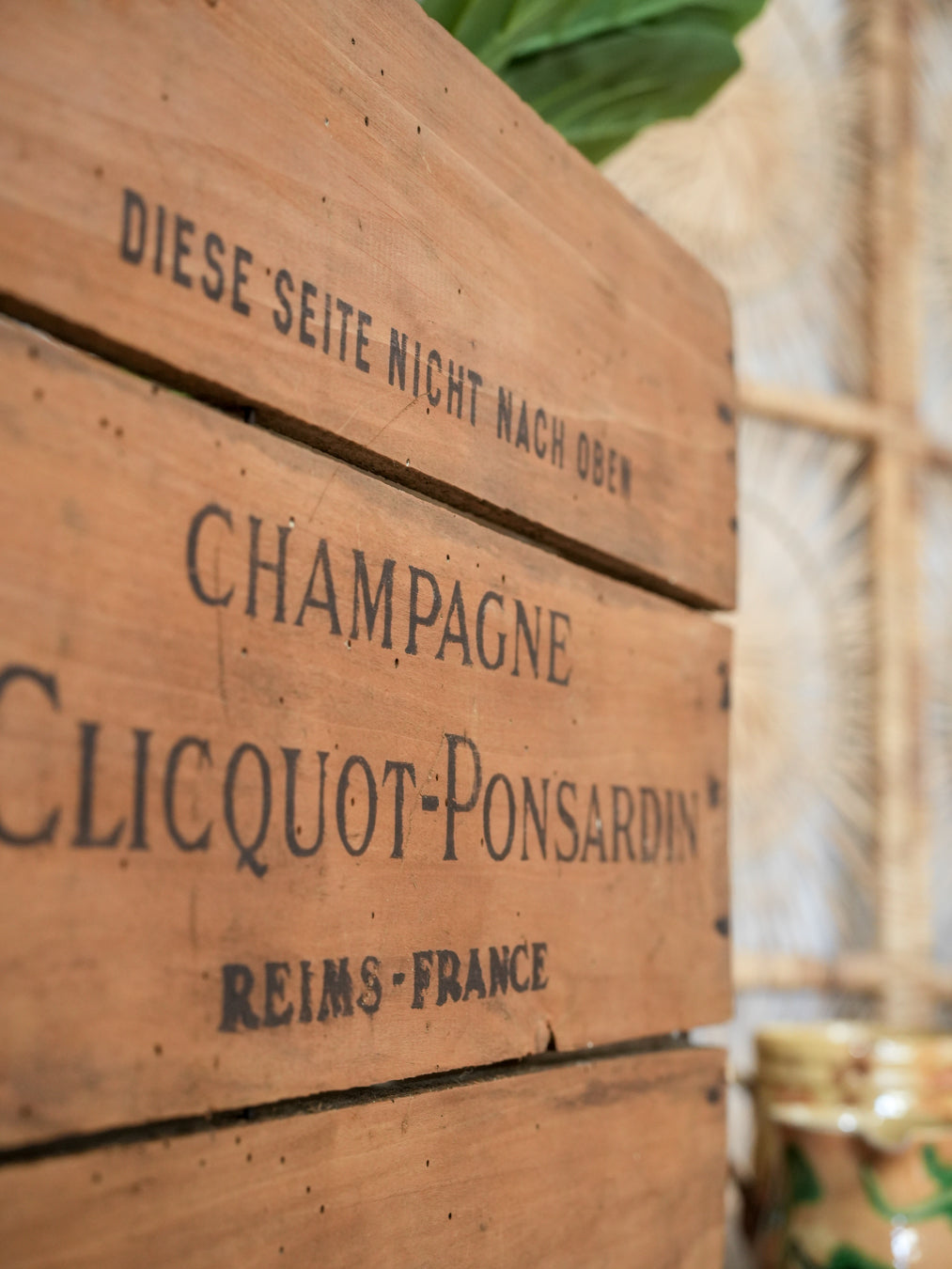Historic Moët & Chandon wine crate