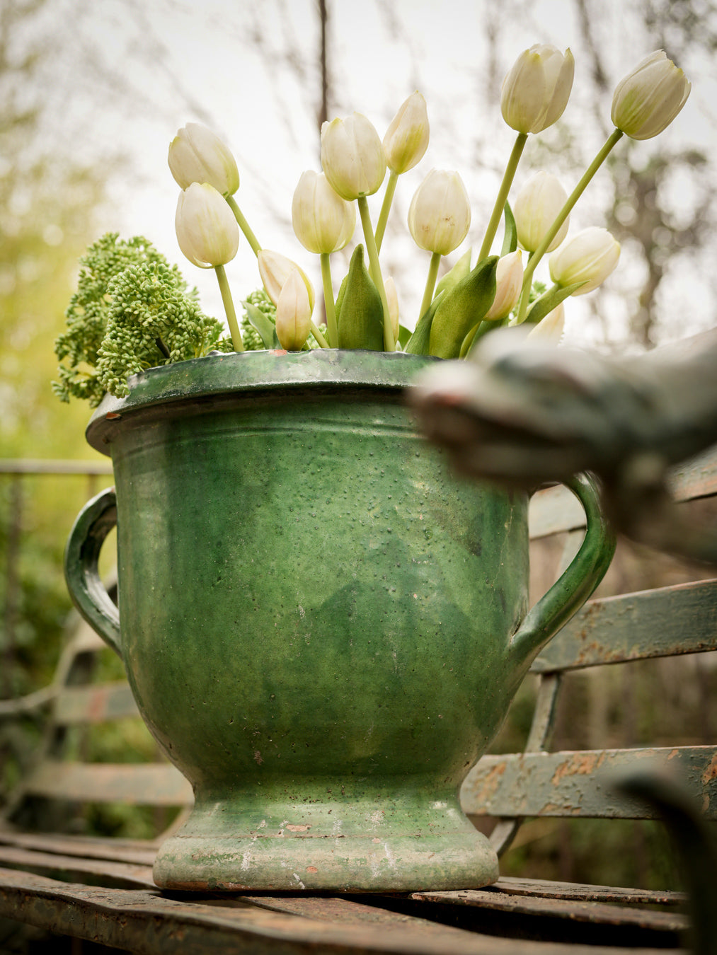 Traditional French pottery planter