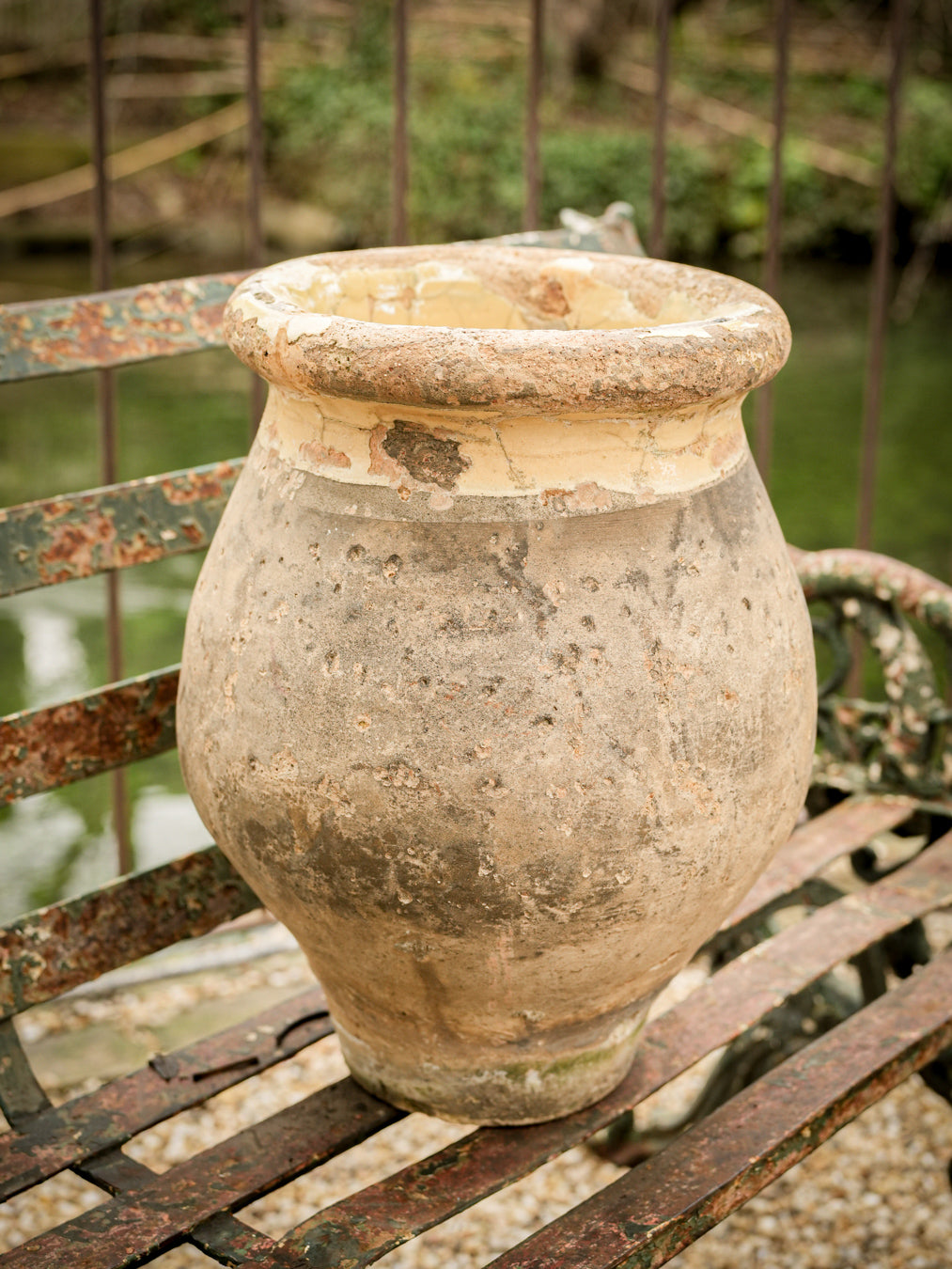 Functional antique olive oil jars