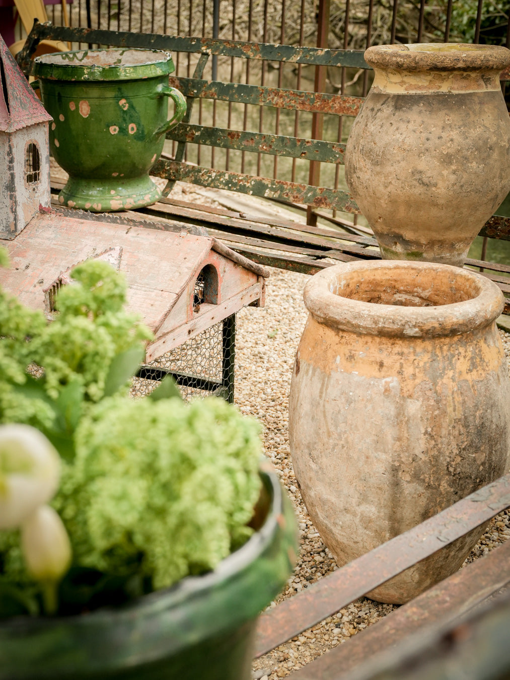 Antique functional garden urn