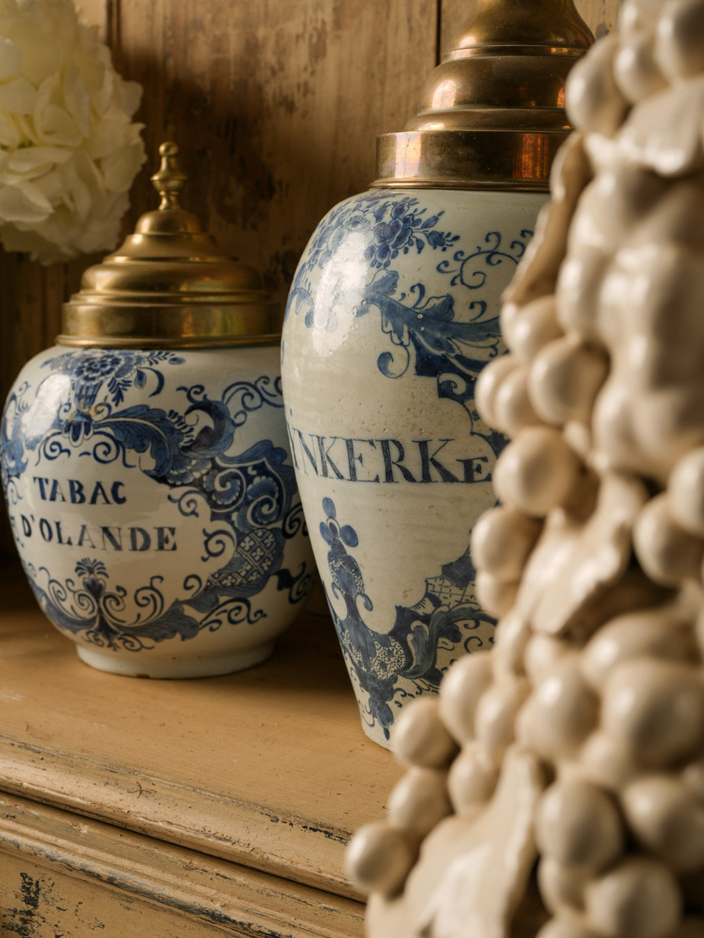 Sophisticated brass-accented jar