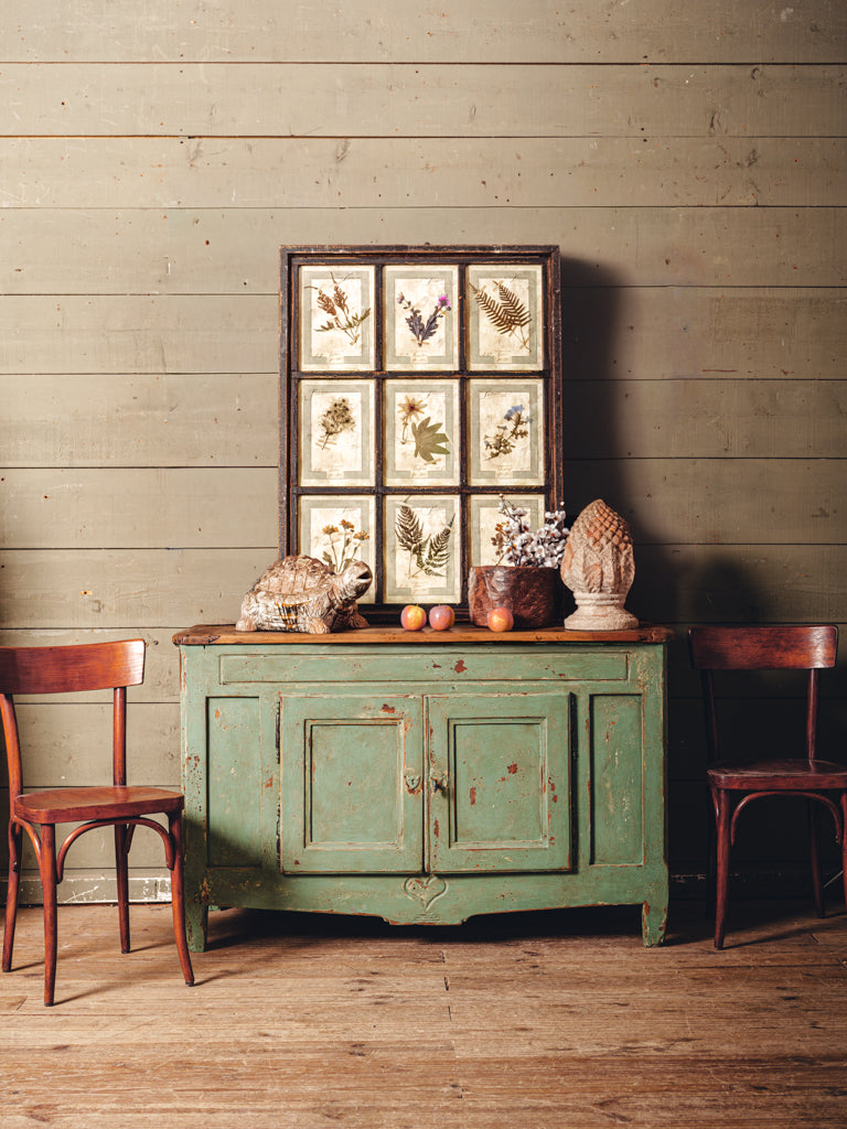 Handcrafted Italian wooden herbarium