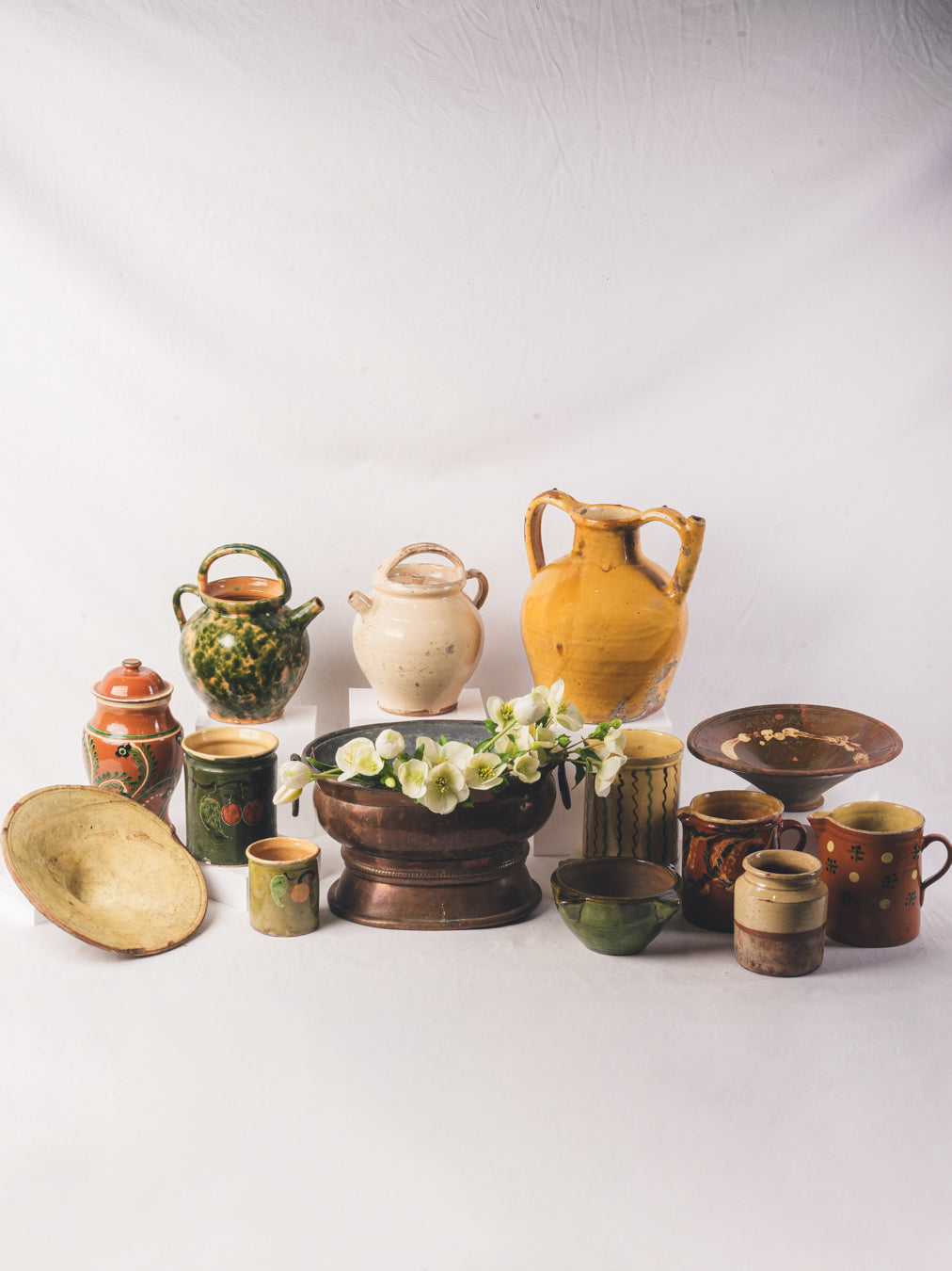 Rustic, Provençal ceramic omelette turner