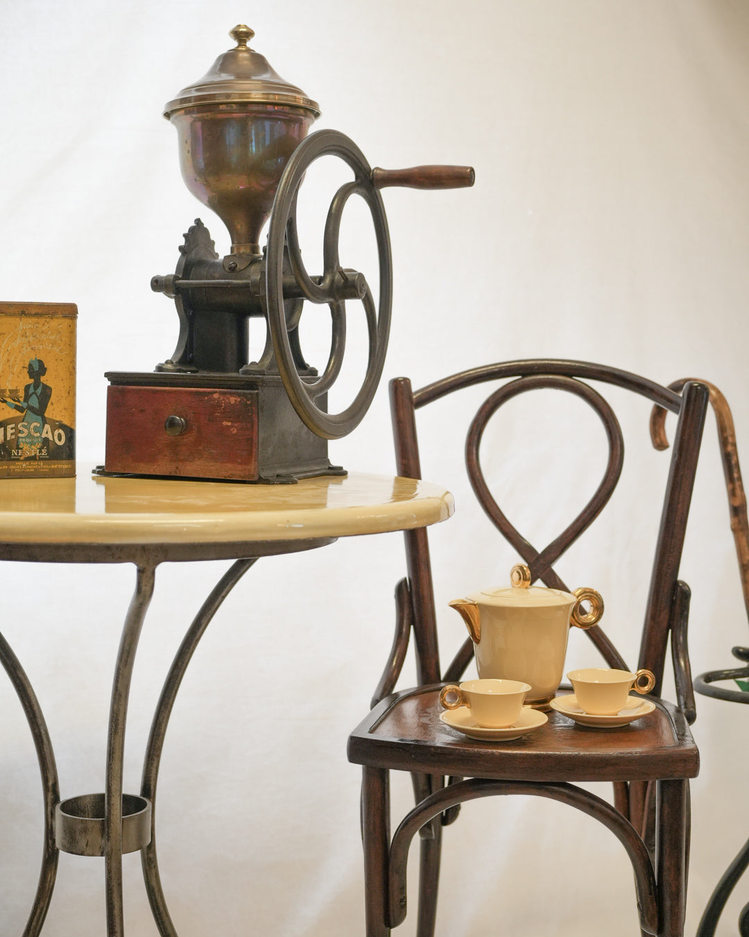 Eclectic-style coffee mill