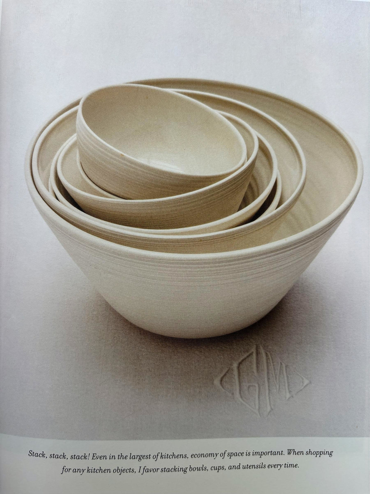 Set of 8 vintage white porcelain serving bowls by Atelier-A
