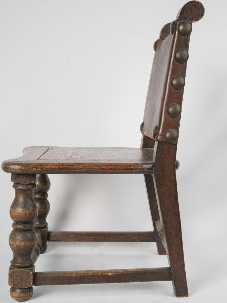Rustic brown vintage leather chair