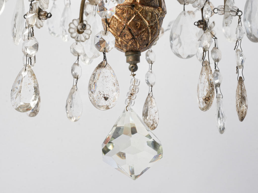 Rare symmetrical antique chandeliers