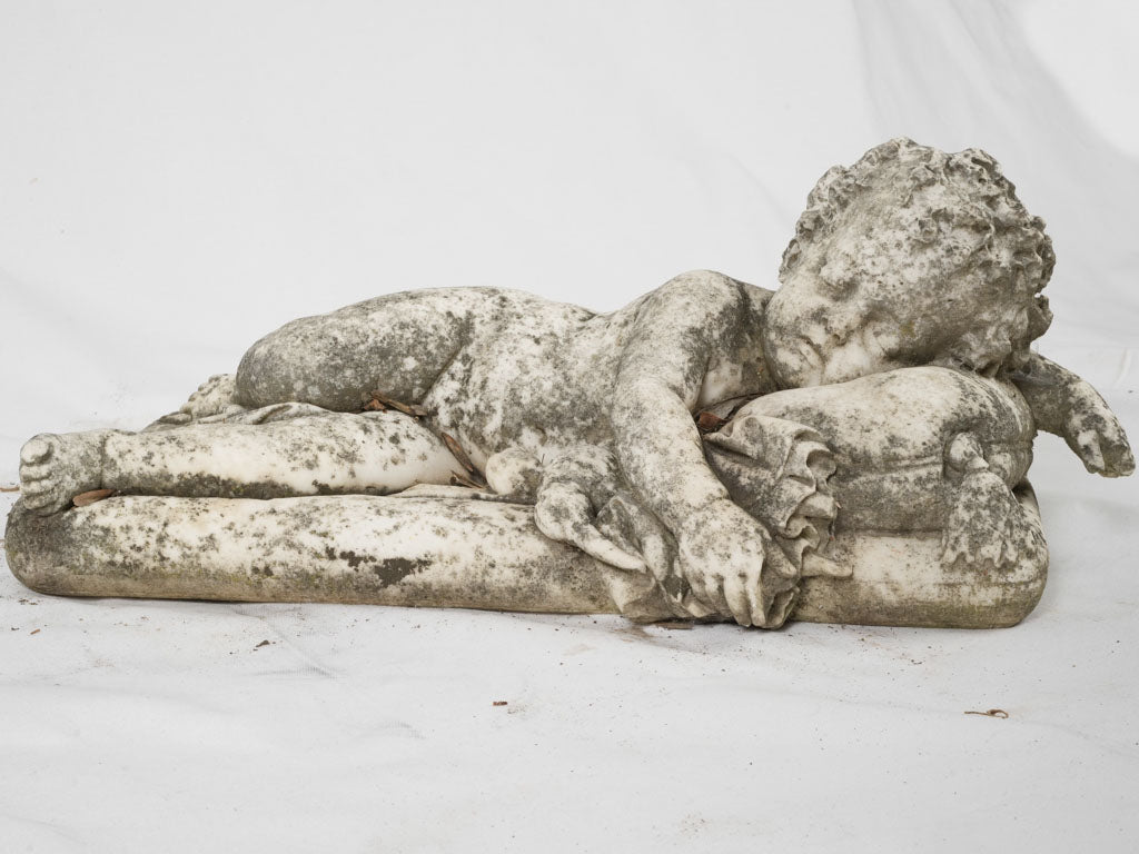 Weathered vintage Bacchus garden statue