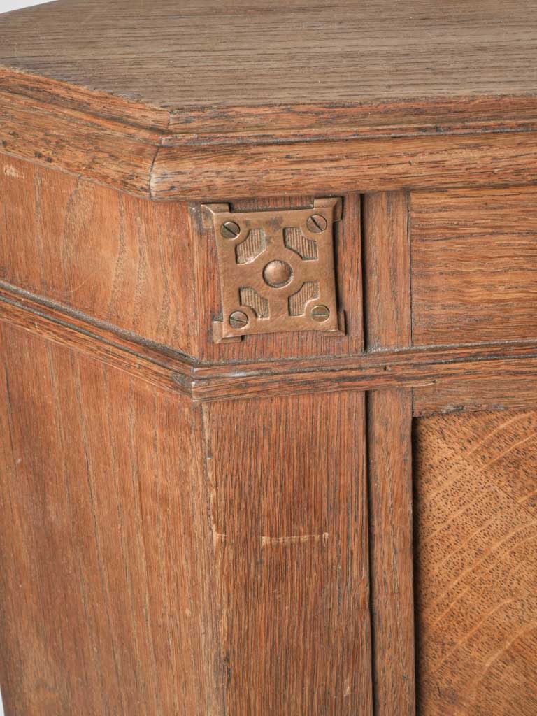 Whimsical scrolled hinge cabinet