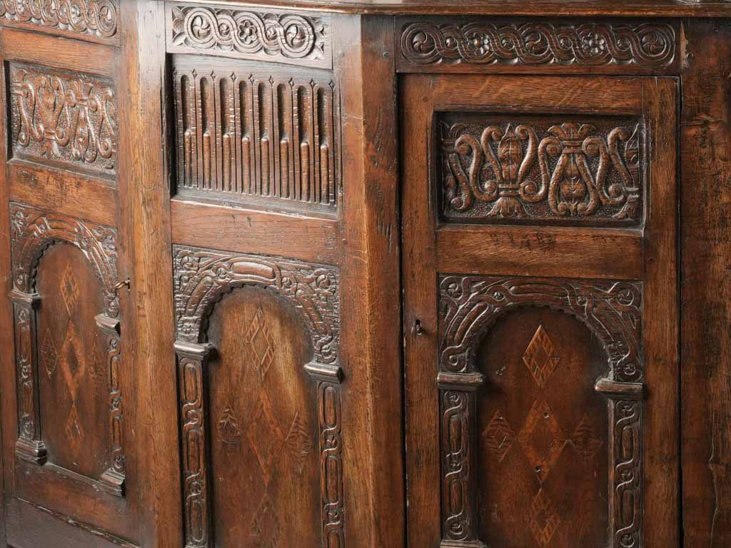 Robust early 16th-century oak dresser