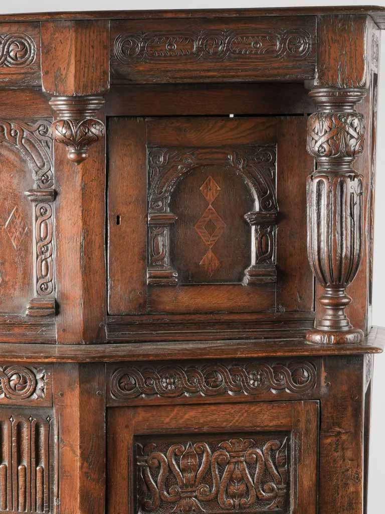 Original historic oak museum dresser