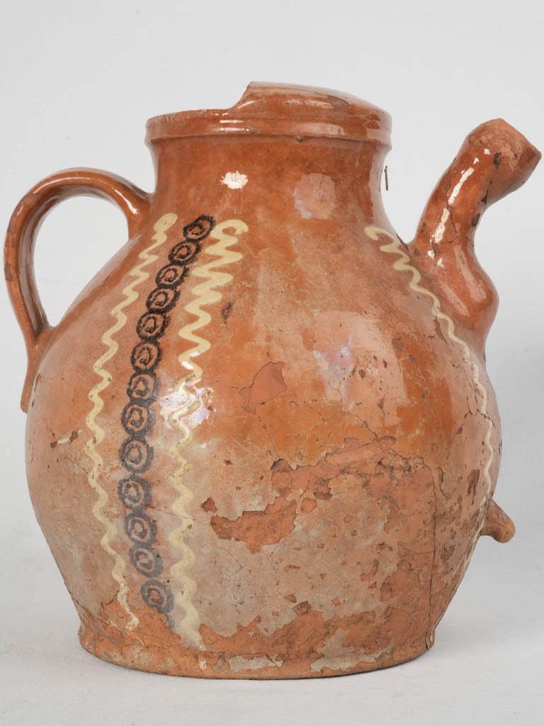 Unusual 19th-century art populaire jug