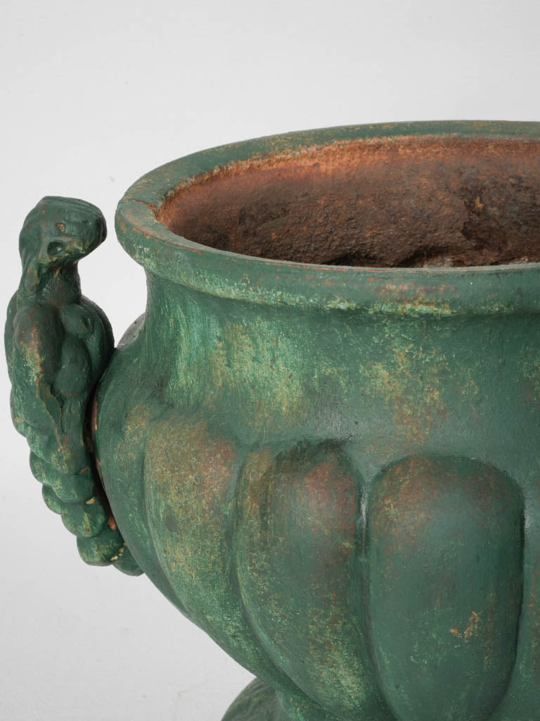 Aged grape cluster handle planters