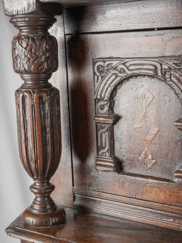 Ornate early 16th-century French oak dresser