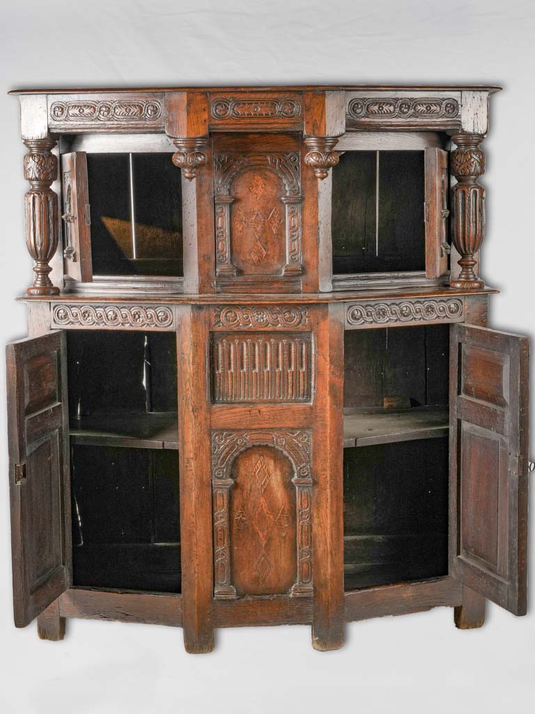 Intricate 16th-century hand-carved dresser
