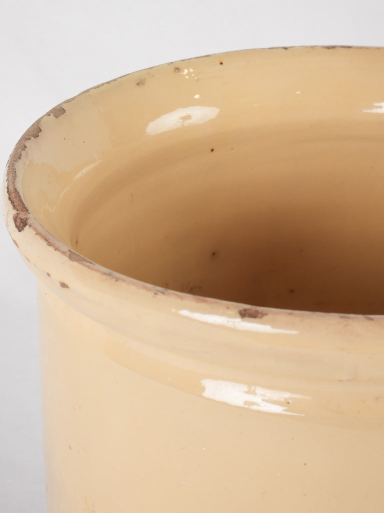 Timeless yellow-glazed French pottery piece