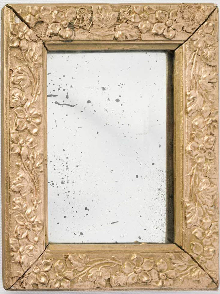 Antique ornate giltwood mirror