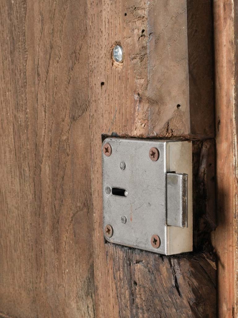 Weathered rustic farmhouse storage