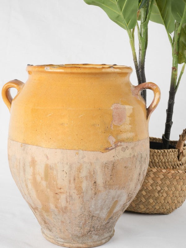 Vintage tapered-base confit pottery