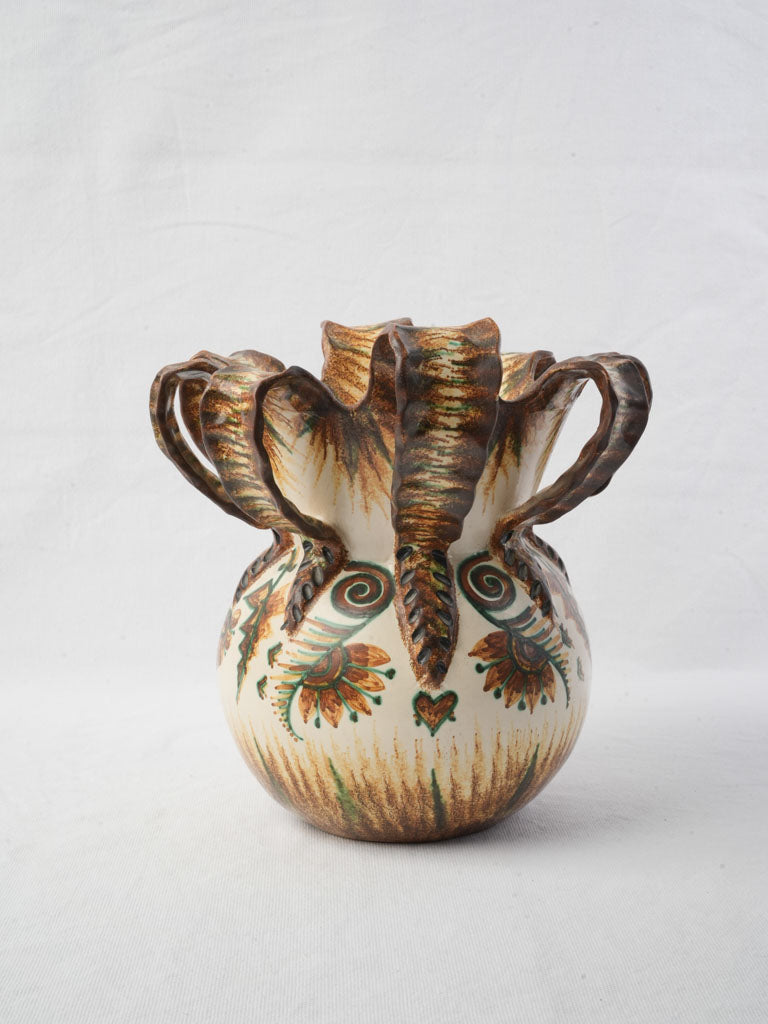 Vintage ceramic hand-painted vase