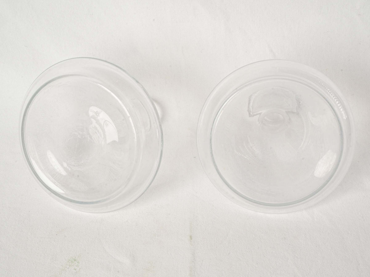 Pair of Vintage Domaine de la Mordorée Glass Carafes