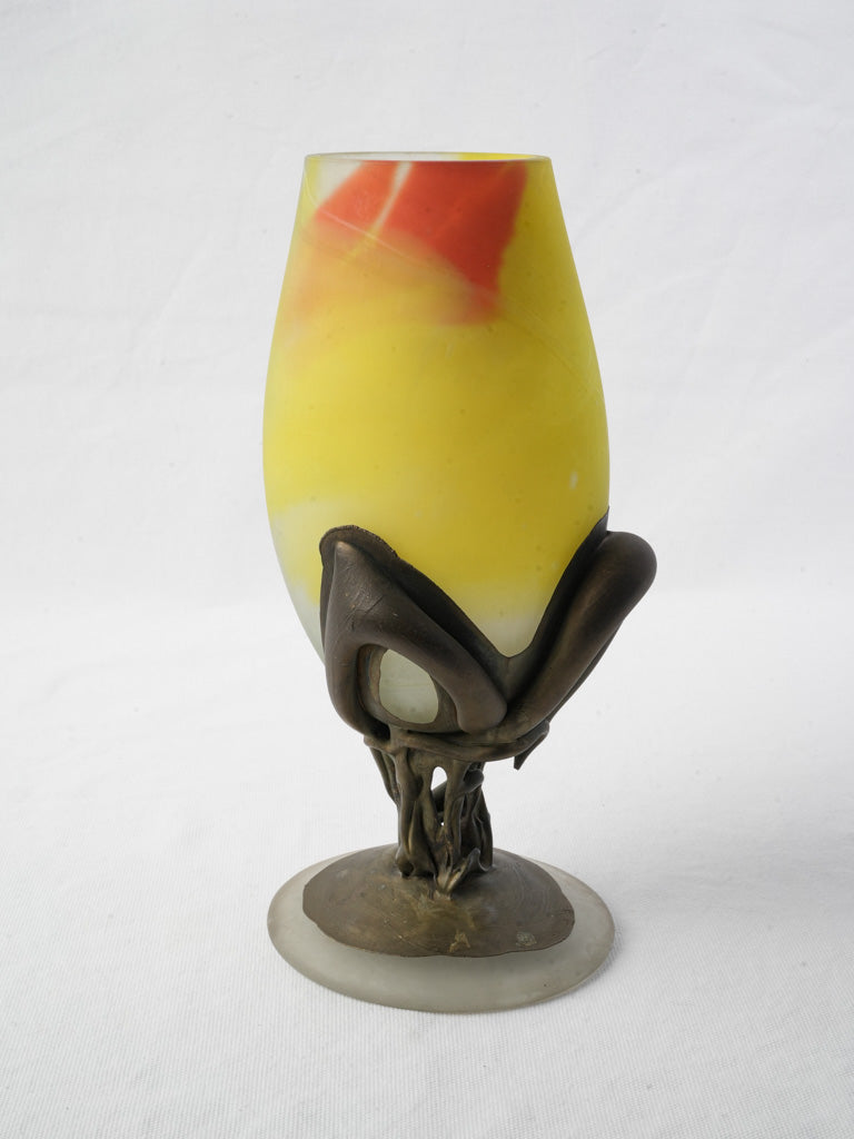 Collectible blown glass tulip vase