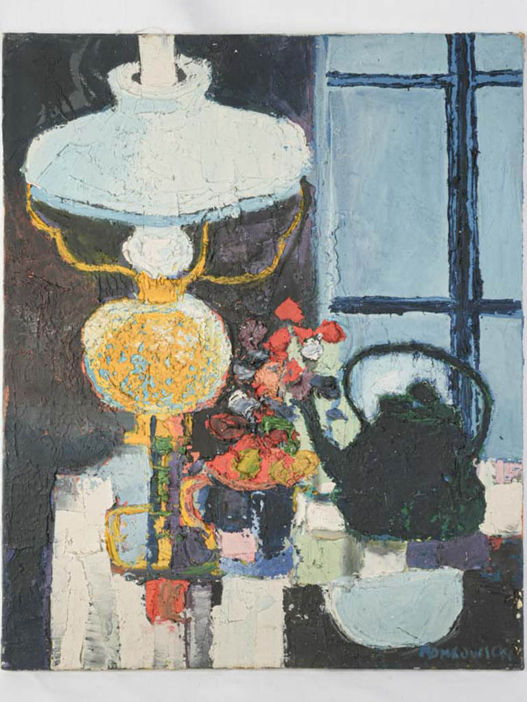 Vintage textured oil painting