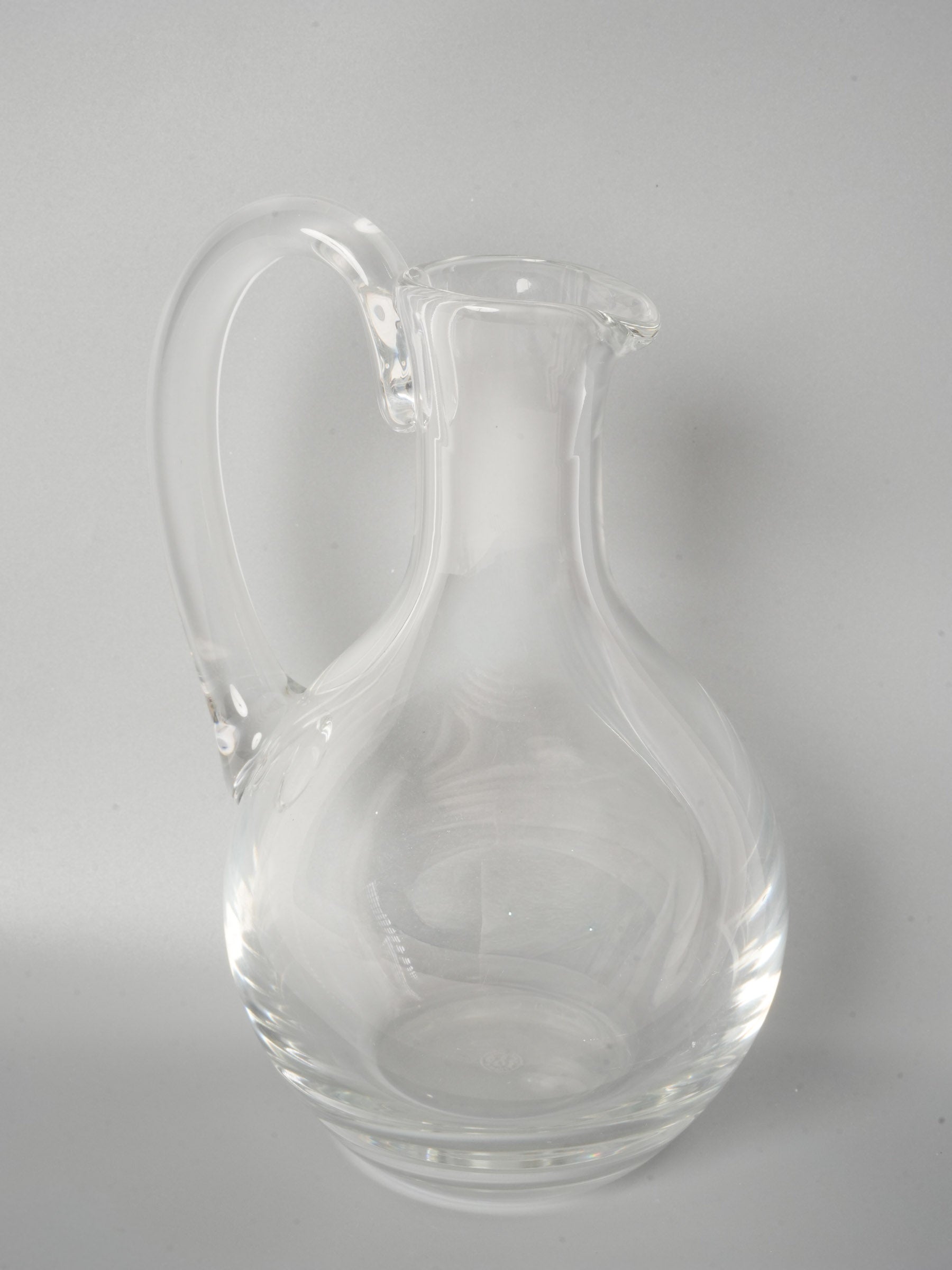 Vintage French Blown Glass Water Pitcher
