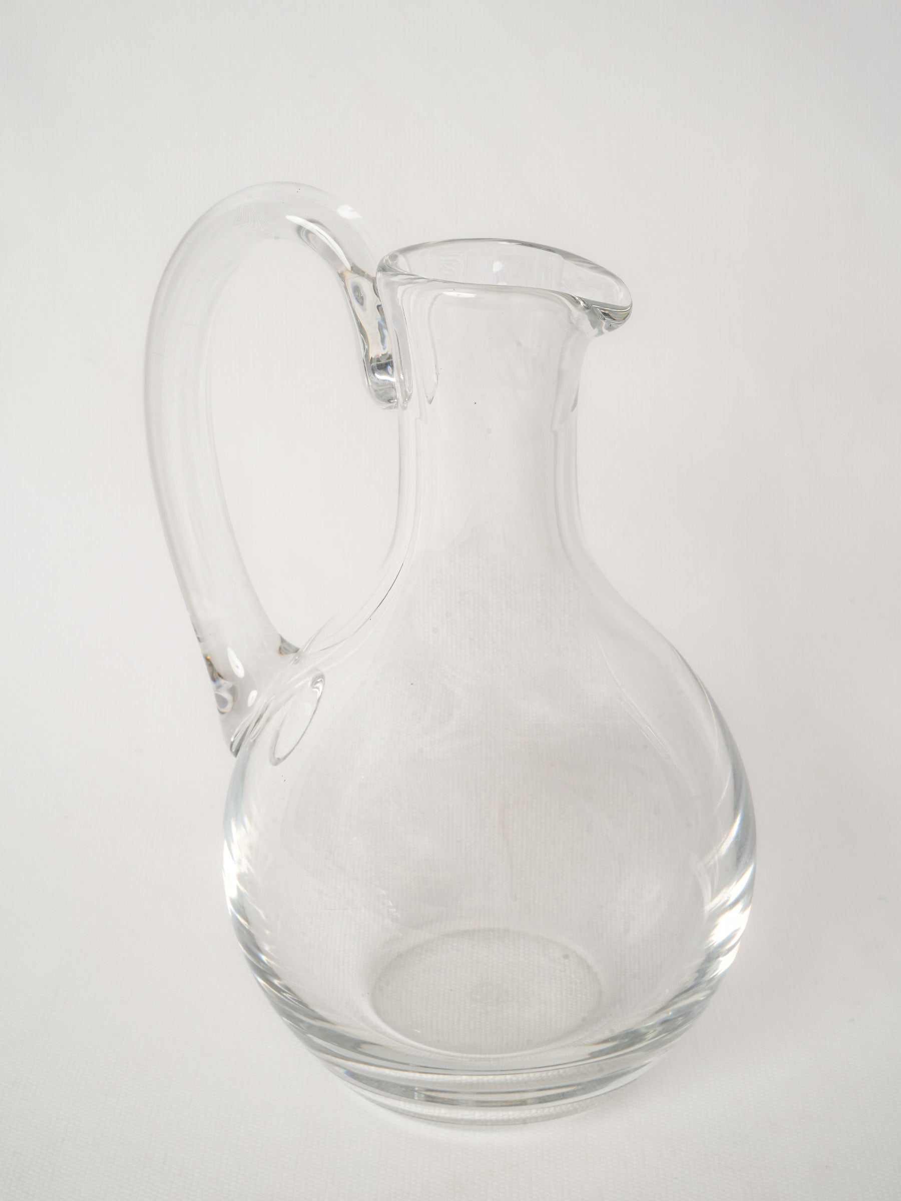 Vintage French Blown Glass Water Pitcher